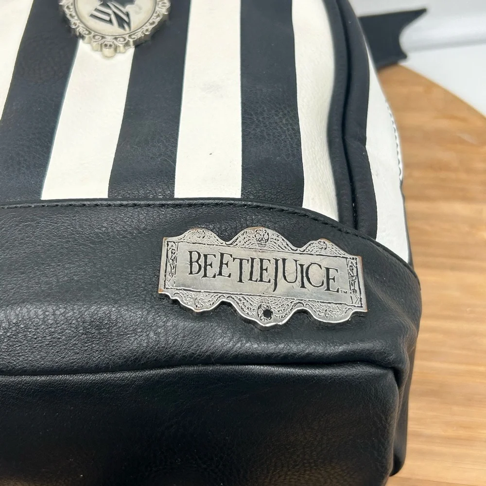 Beetlejuice Striped Mini‎ Backpack - BoxLunch Exclusive.